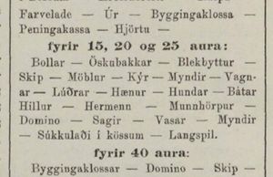 Jólaauglýsing Edinborgarverslunar 1898